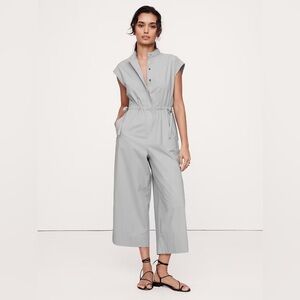 NWT! Banana Republic Cotton Poplin Wide-Leg Cropped Jumpsuit - Size XS 🧶